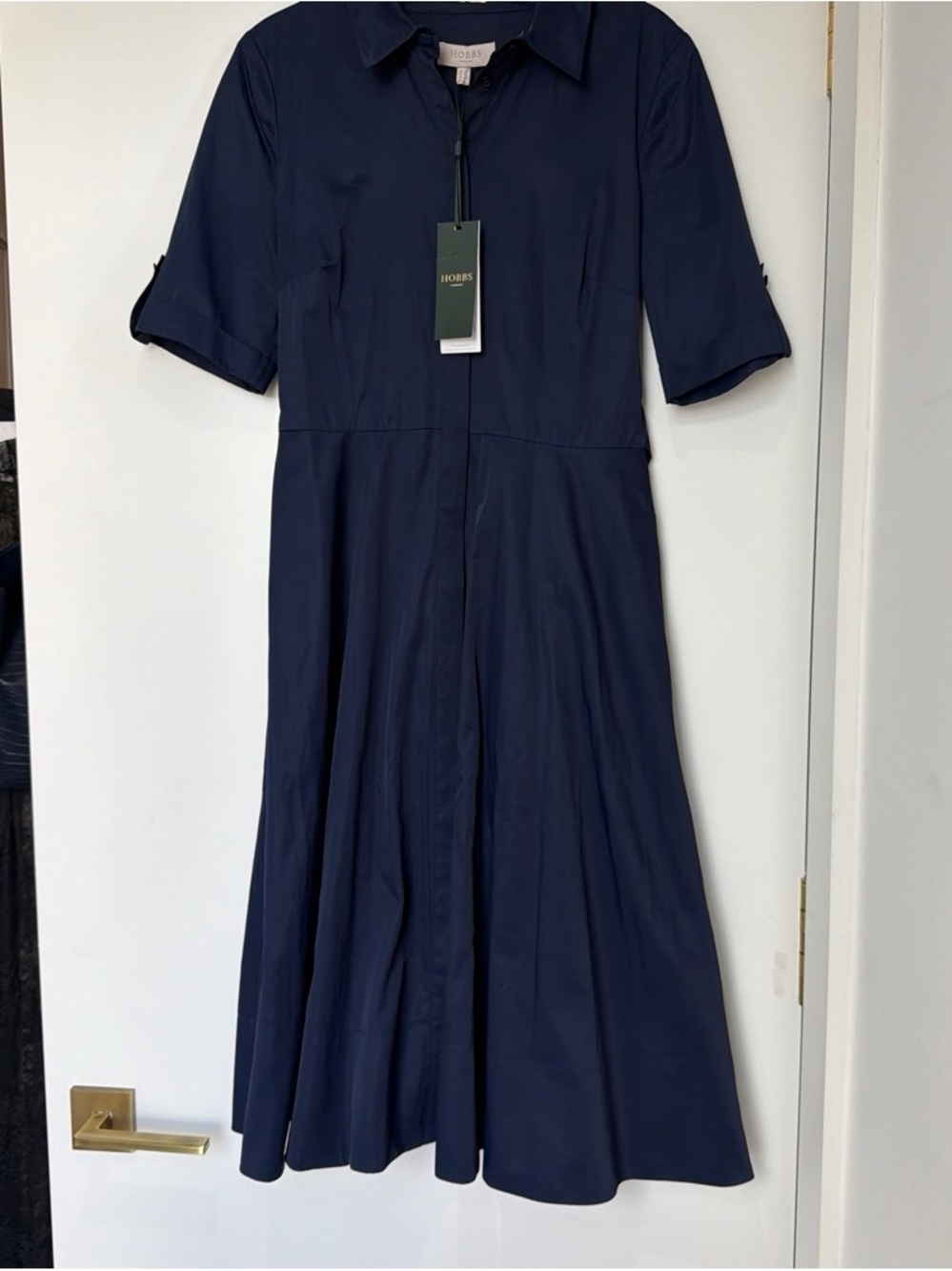 Hobbs London Navy Midi Dress